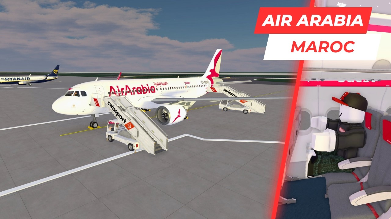 Flying onboard AirArabia Maroc - A320NEO - Economy Class - FULL ROBLOX FLIGHT