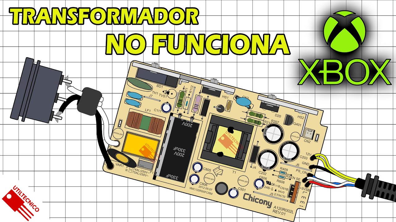 Reparación de fuente transformador de Xbox que exploto y no enciende LED
