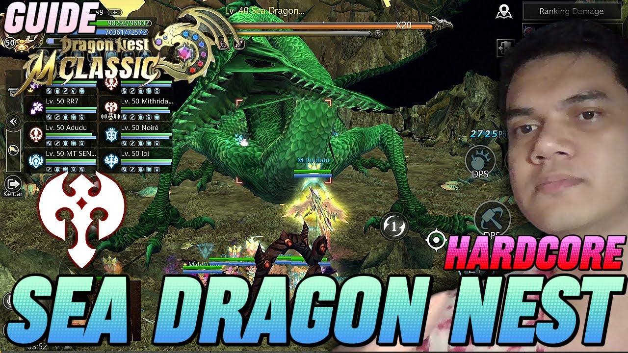 SEA DRAGON NEST (HARDCORE) GUIDE - POV BARBARIAN FULL GAMEPLAY - DRAGON NEST M:CLASSIC