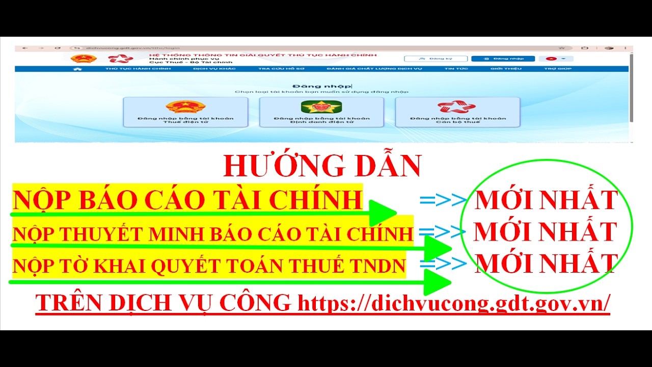 HƯỚNG DẪN NỘP BÁO CÁO TÀI CHÍNH MỚI NHẤT, HƯỚNG DẪN NỘP THUYẾT MINH BÁO CÁO TÀI CHÍNH MỚI NHẤT