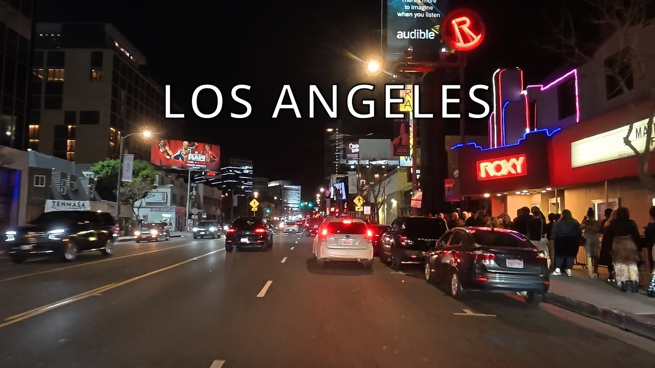 Night Drive Sunset Strip, West Hollywood, Hollywood, Los Angeles