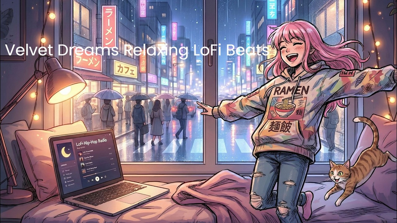 Velvet Dreams 🌙 2 Hour Calm LoFi Mix for Sleep