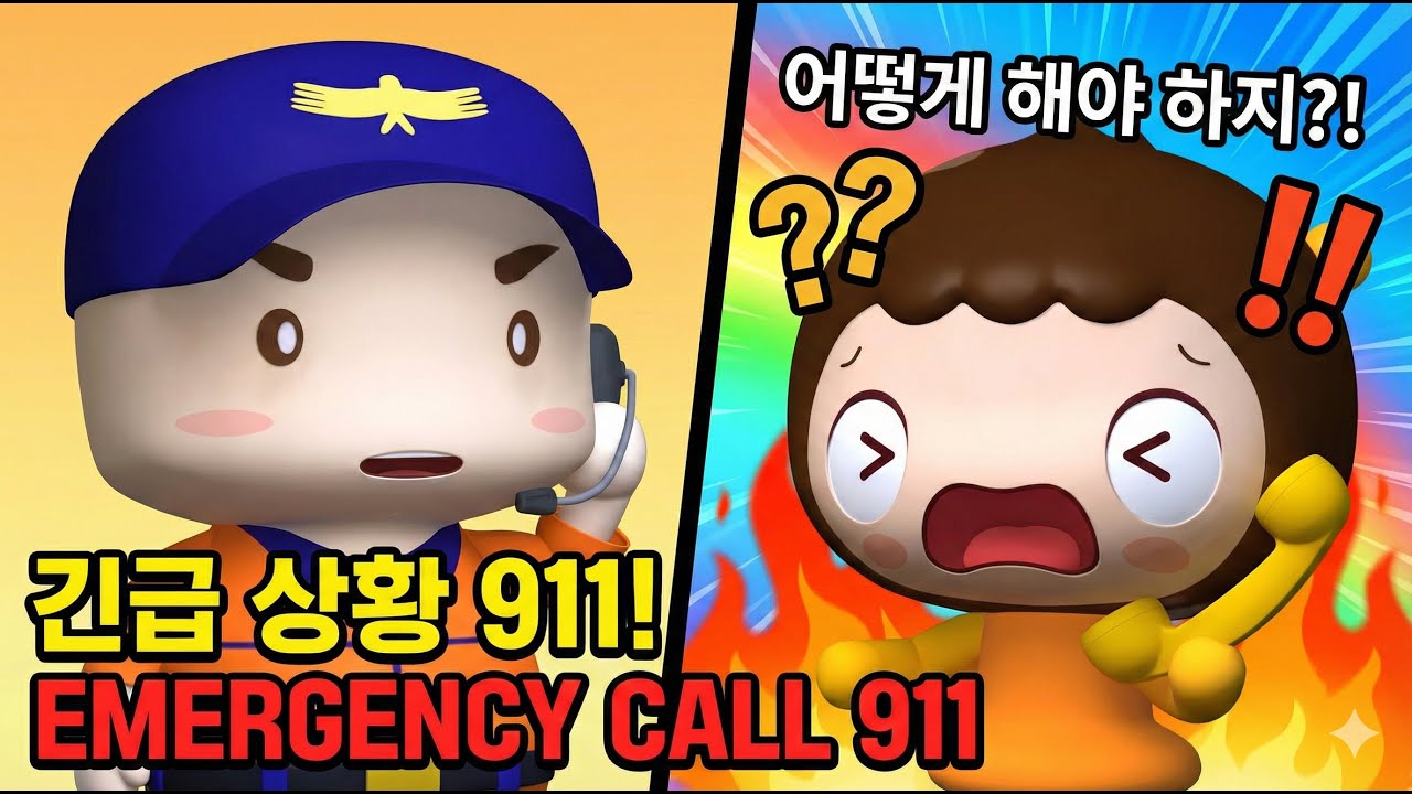 In caee of emergency, call 911, 위급할 땐 119(911)에 전화해요! 🚑 | 어린이 안전 교육 영어 동화