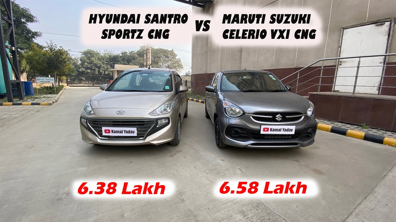 Hyundai Santro CNG vs Maruti Suzuki Celerio CNG | Detailed Walkaround | Kamal Yadav