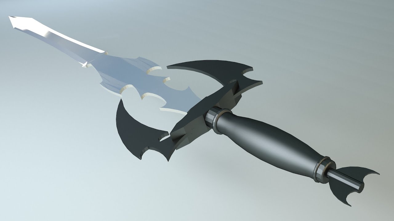 2D to 3D Autocad _ Medieval Sword Modeling