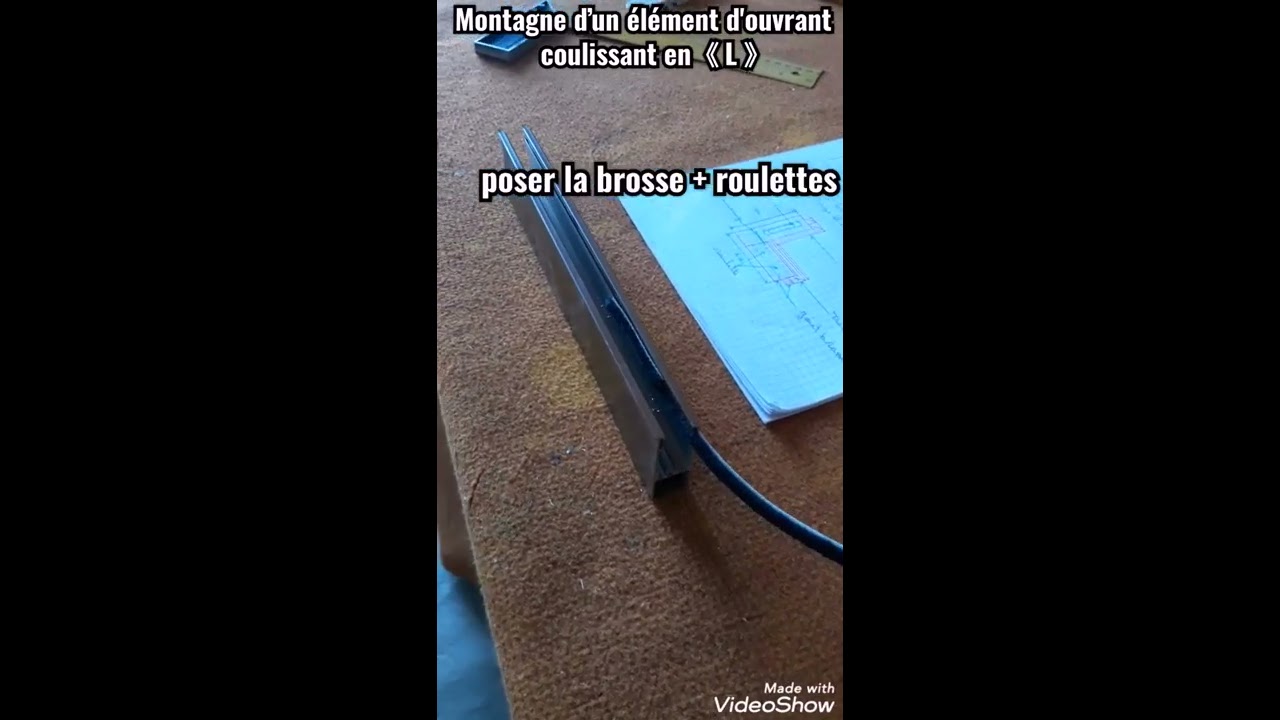 أجي التعلم الألمنيوم فأسرع وقت Menuiserie aluminium  Montage ďun élément d'ouvrant coulissant en《L》
