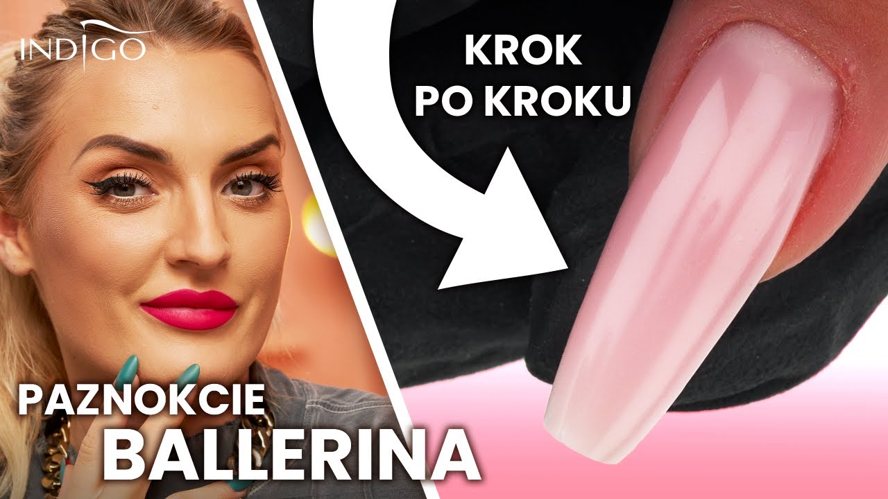 Paznokcie Trumienki / Ballerina - jak zrobić? Przedłużanie paznokci krok po kroku | Indigo Nails