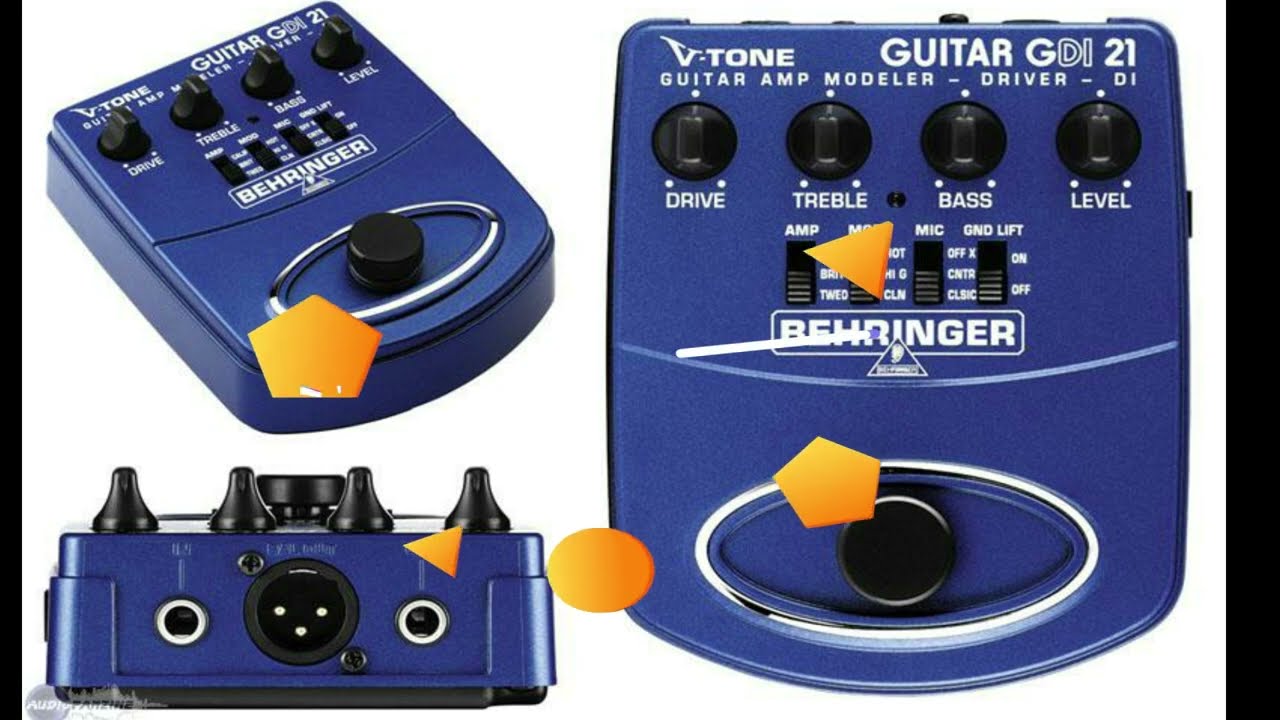 BEHRINGER V-TONE GDI 21 PEDAL DISTORSION #behringer #mxr #guitarra #overdrive CAJA DIRECTA