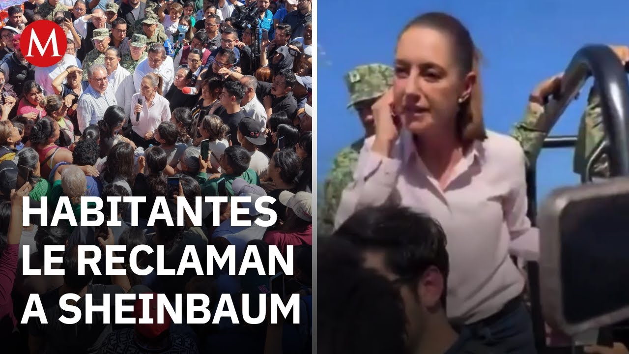 Joven confronta a Sheinbaum en Poza Rica tras las lluvias