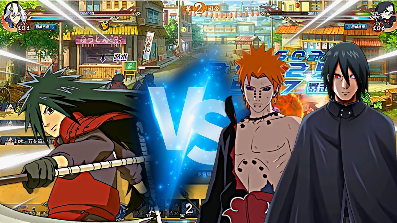 Madara Final Battle BT vs Pain Six Paths & Sasuke Shinden Naruto Online 👑