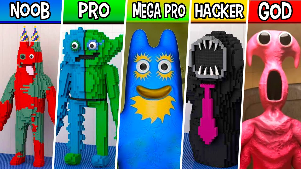 LEGO ALL Characters in Garten of Banban 7 (COLLECTION №1) : Noob, Pro, HACKER! (Garten of BanBan 7)