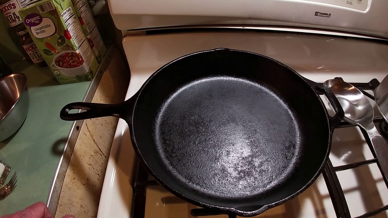 Cooking in and Caring for Cast Iron Cookware. Cooking Scrambled Eggs in a 40 year old Lodge Skillet!