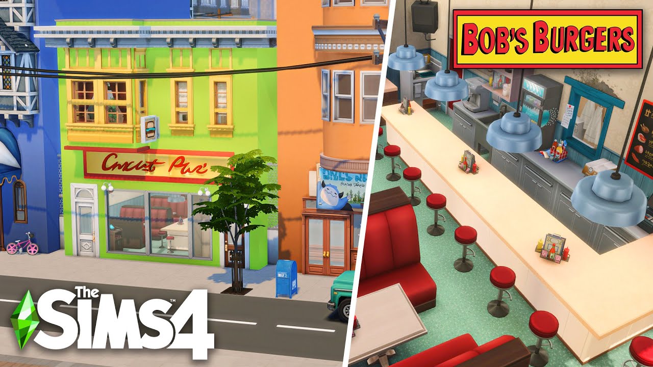Bob's Burgers Restaurant & Apartment 🍔 // The Sims 4 Speed Build