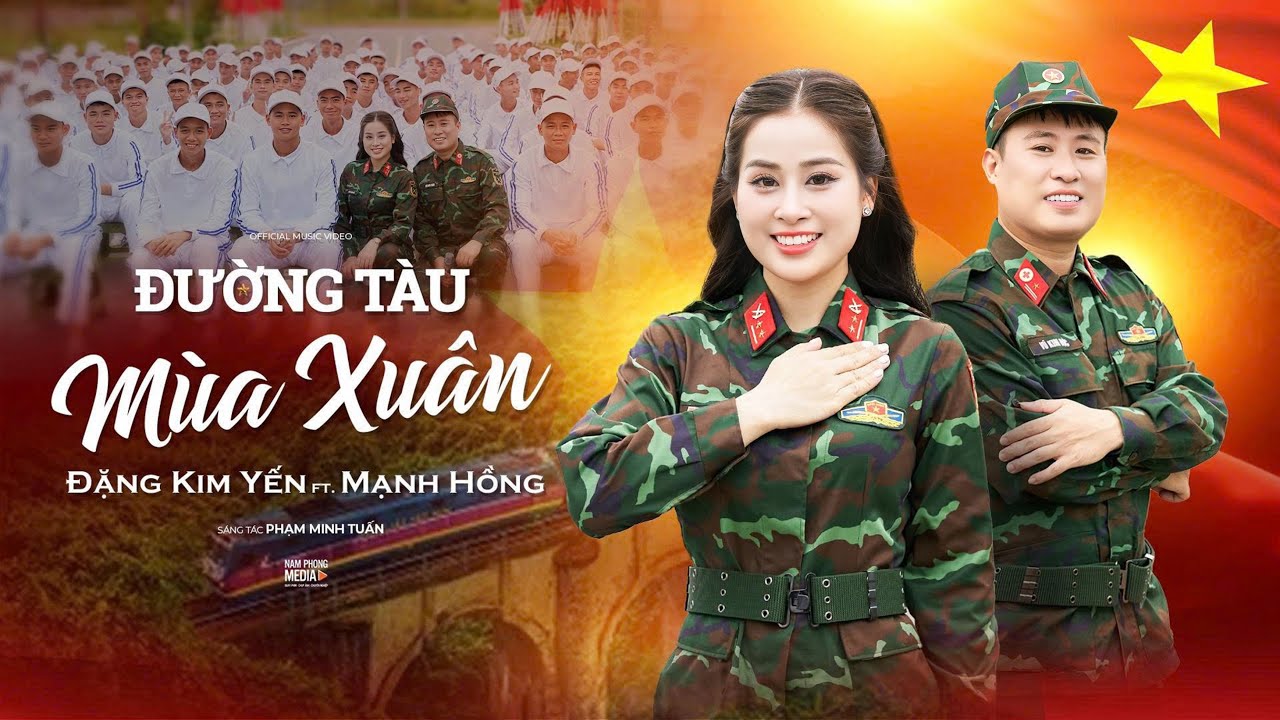 Đường Tàu Mùa Xuân - Đặng Kim Yến & Mạnh Hồng | Hai Chiến Sĩ Hát Giữa Buổi Diễu Binh Cho Bộ Đội Xem