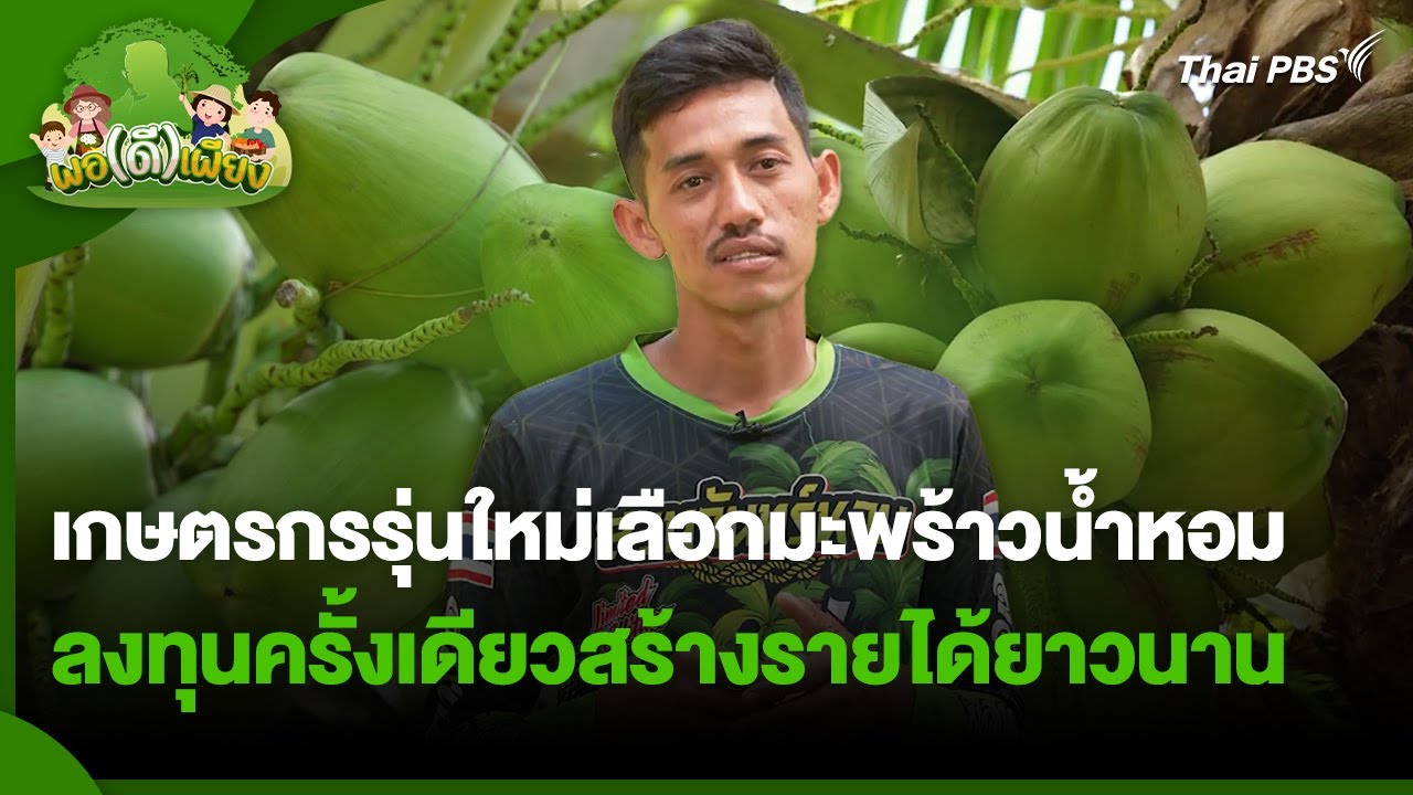 เกษตรกรรุ่นใหม่เลือกมะพร้าวน้ำหอม ลงทุนครั้งเดียวสร้างรายได้ยาวนาน | พอดีพอเพียง | วันใหม่วาไรตี้
