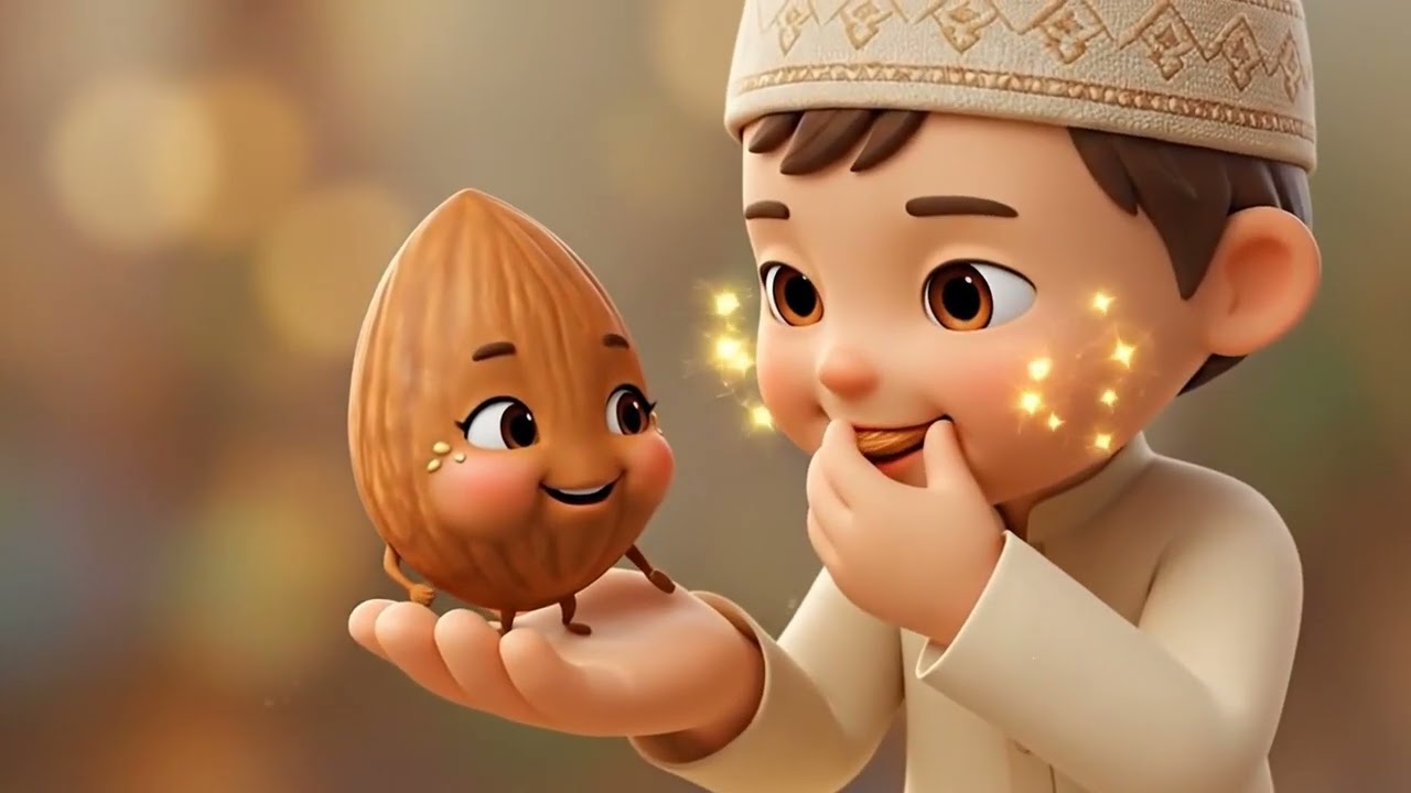 Cute Badam Friend | Islamic Cartoon for Kids | Shukr for Brain Food 🌰🌟 
