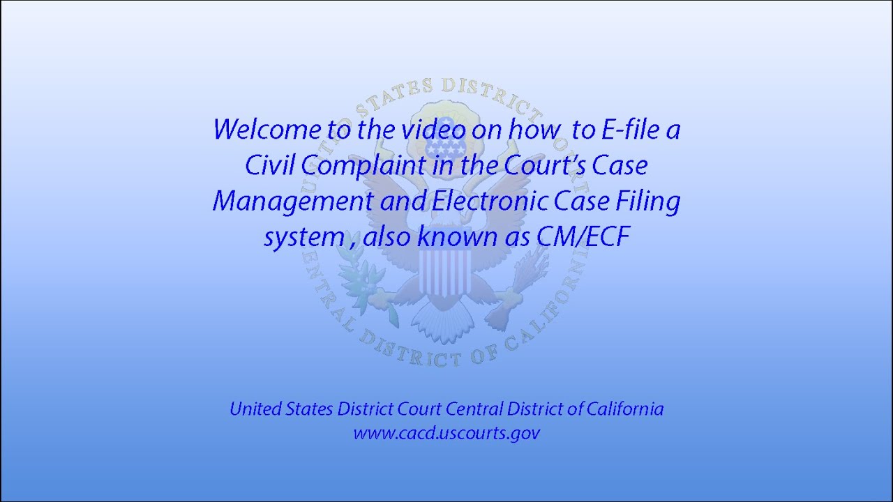 How to E-file a Civil Complaint