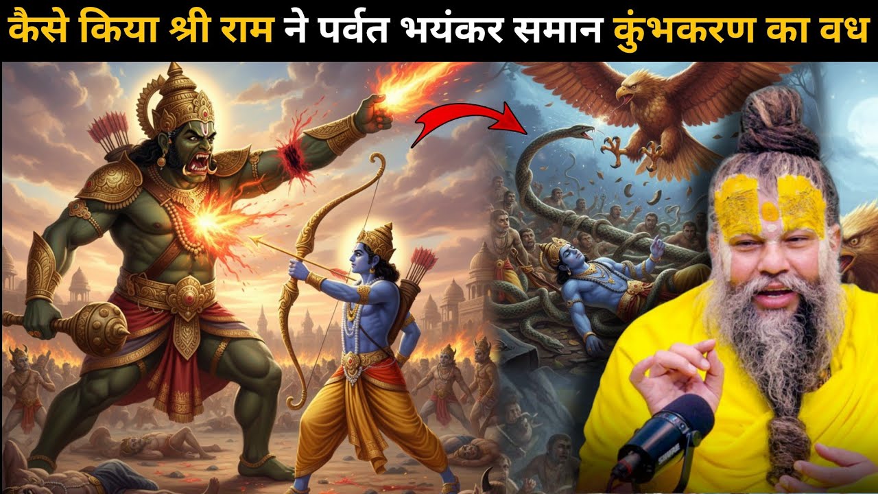 भगवान होकर भी श्री राम को नागपाश ने कैसे बांध लिया🤯 कैसे किया श्री राम ने भयंकर कुंभकरण का वध🙏