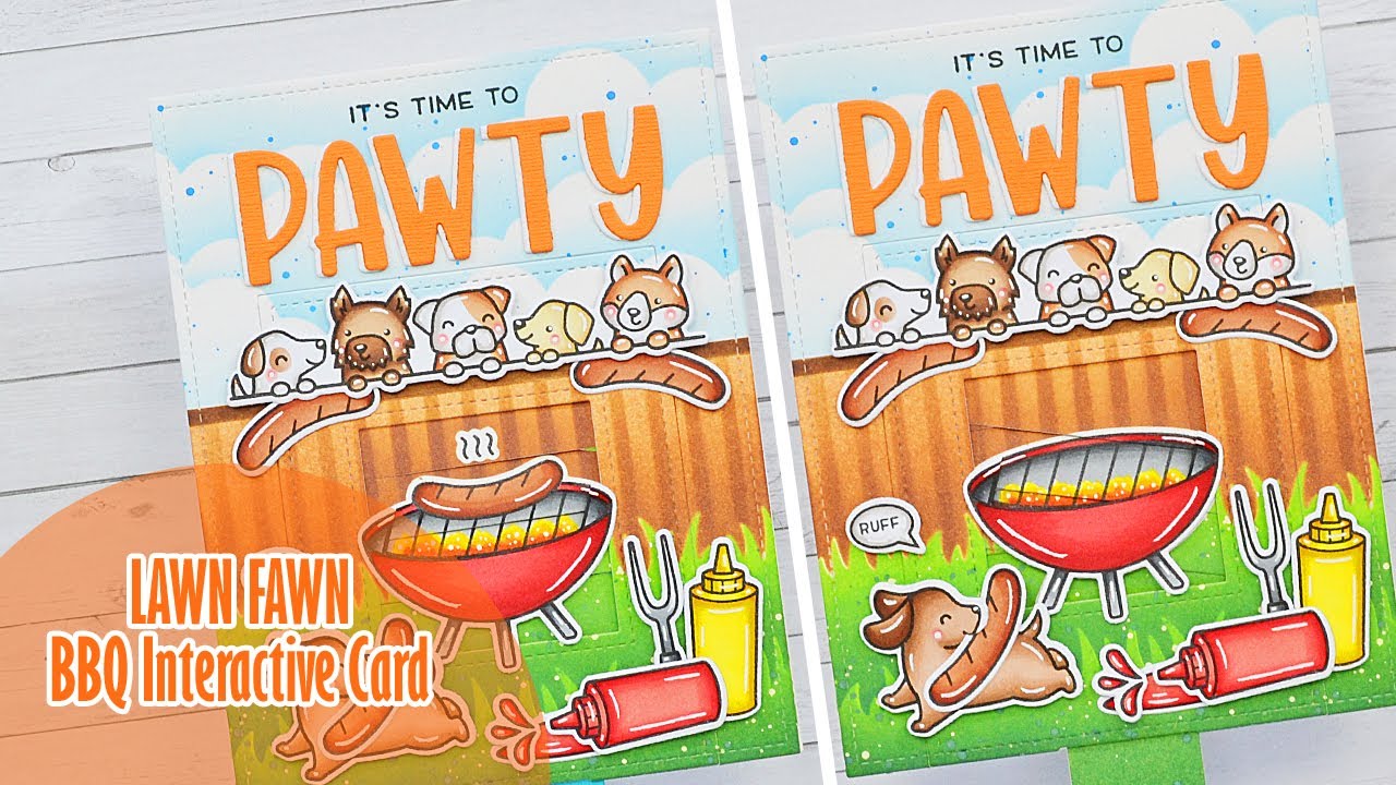 🌭 LAWN FAWN || BBQ Magic Picture Changer Card