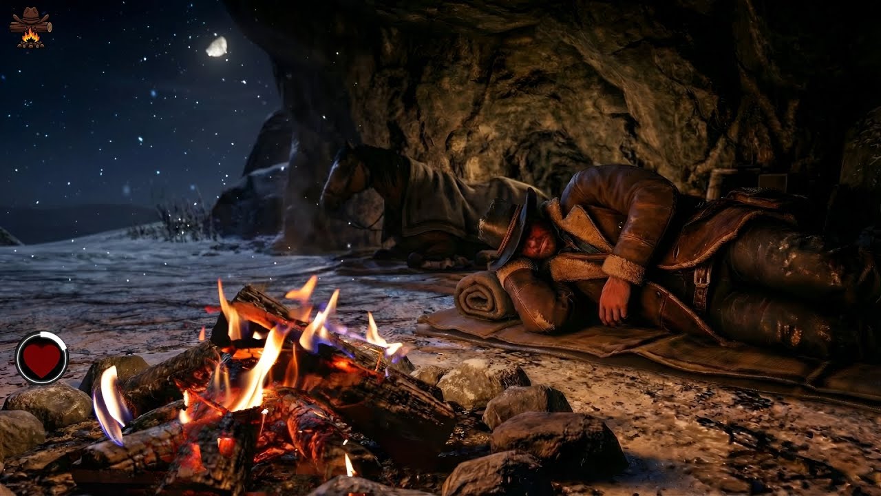 The cold wind howls... but the cave is warm