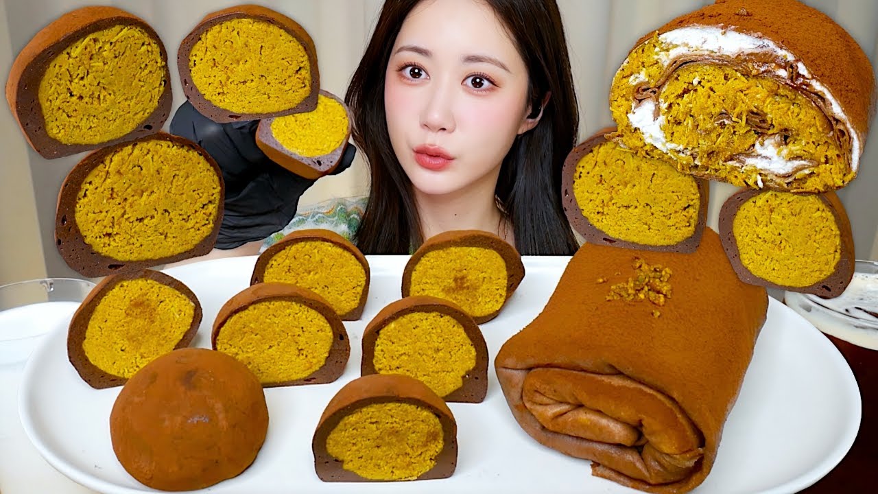 두바이 쫀득쿠키 먹방💚 두바이 수건케이크까지🤎끝나지 않은 두바이 열풍💚 Dubai Chewy Cookies ドバイチューイークッキー + ドバイタオルケーキ | Mukbang ASMR
