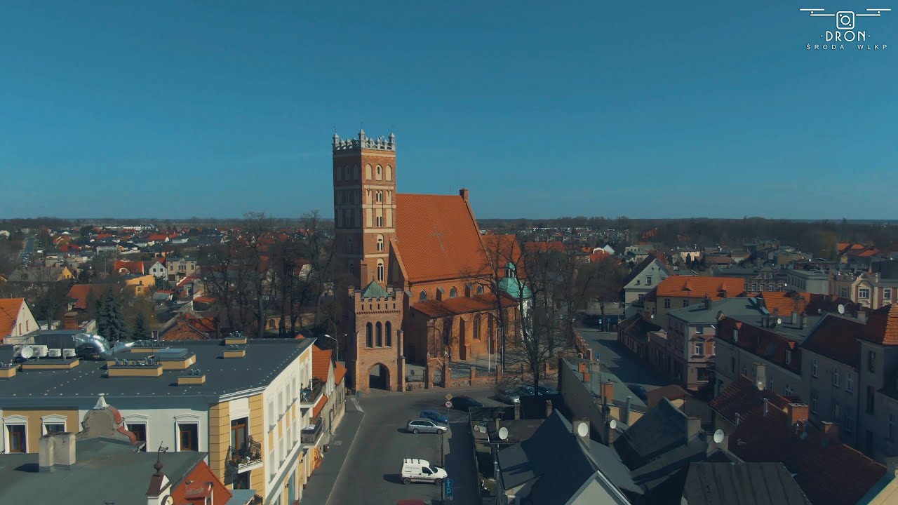 EPIDEMIA COVID-19 opustoszałe Miasto Środa Wlkp. Drone 4k