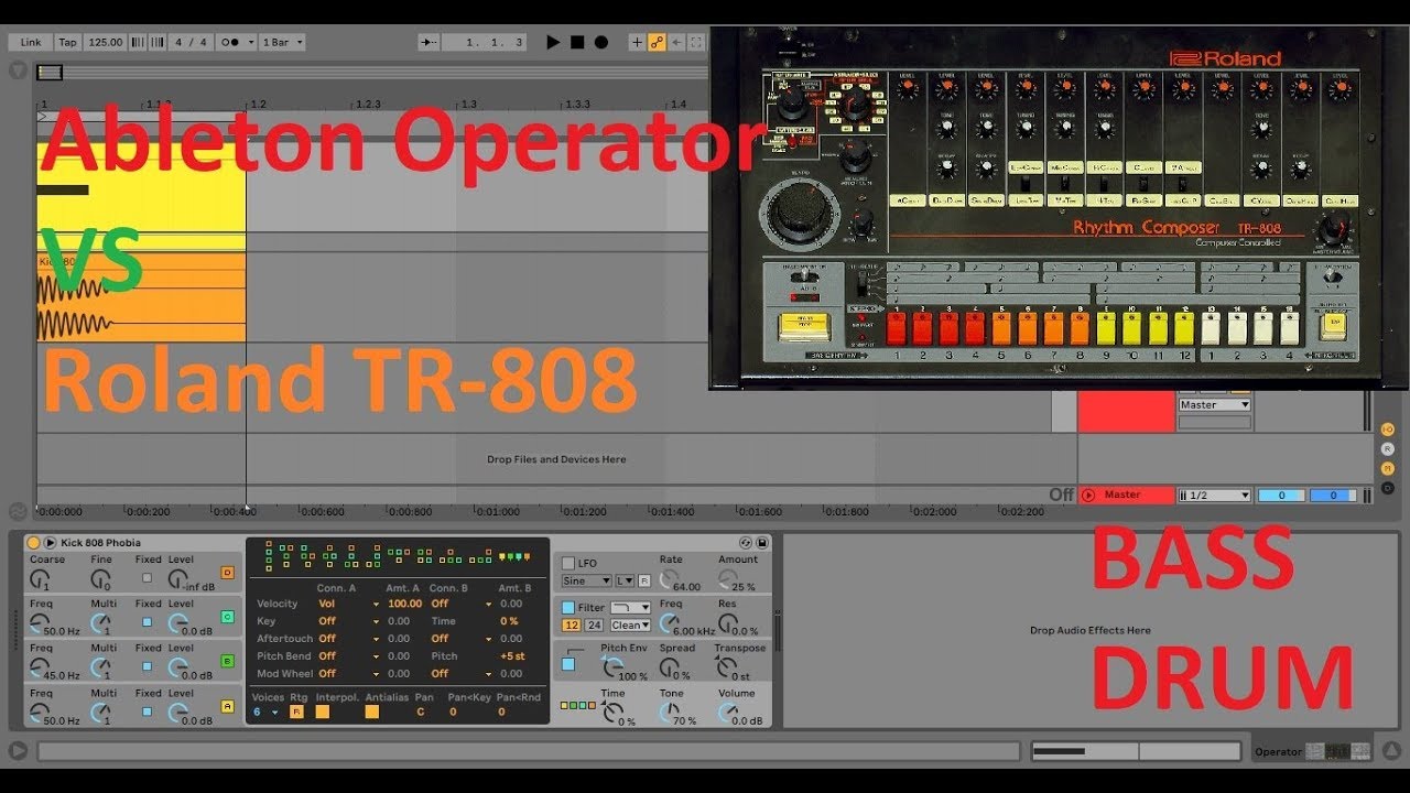 How To Make A 808 Kick Drum With Operator | Ableton Live