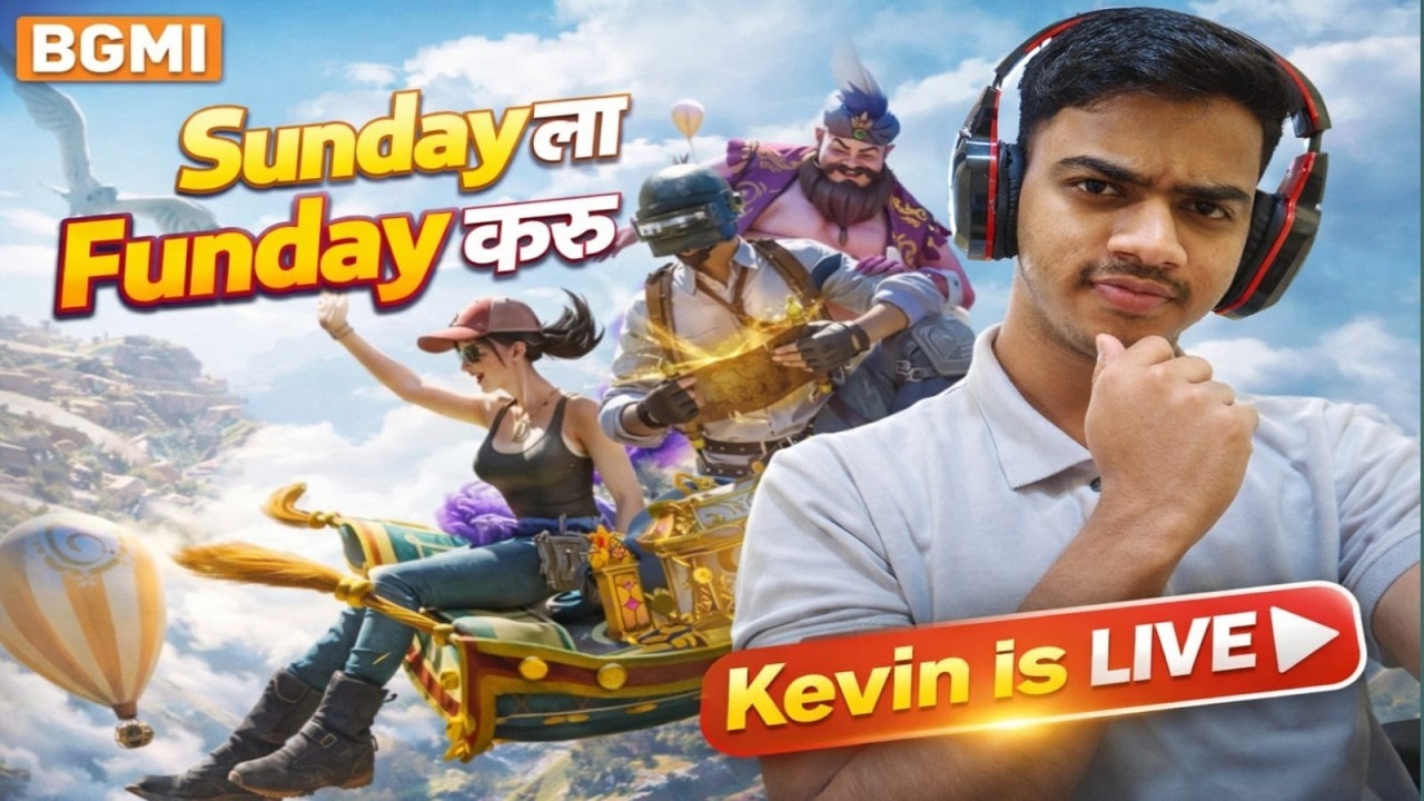 SUNDAY ला FUNDAY करू | BGMI LIVE | KEVIN IS LIVE #bgmilive  #pubglive  #shortslive #shortsfeed