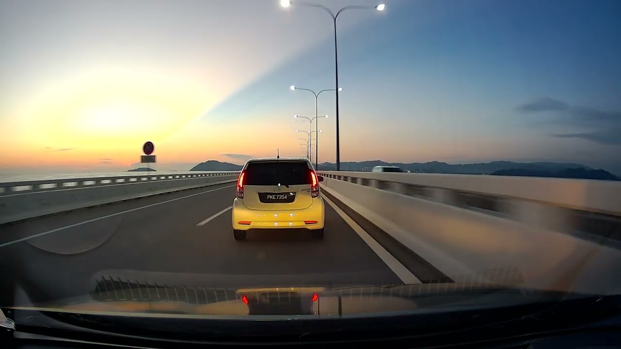 Beautiful Penang 2nd bridge view with relaxing music