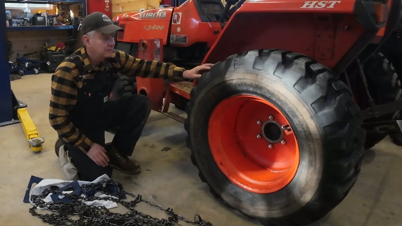 729 Bald Tractor Tires? No Problem! Aquiline MPC Tractor Tire Chains Install.I Have The Solution  4K