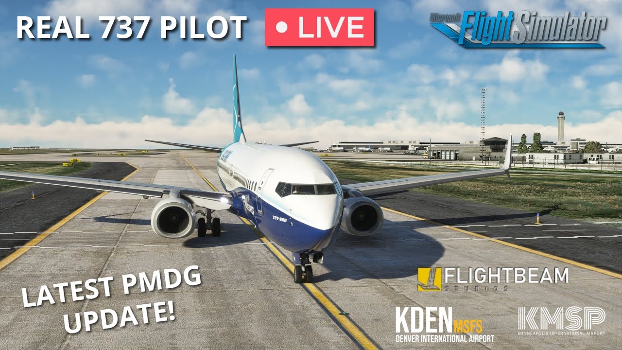 Real 737 Captain LIVE | PMDG 737 | Denver – Minneapolis | Microsoft Flight Simulator