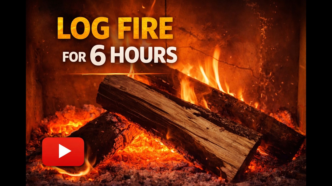 RELAXING ASMR | Log Fire | 5 hr