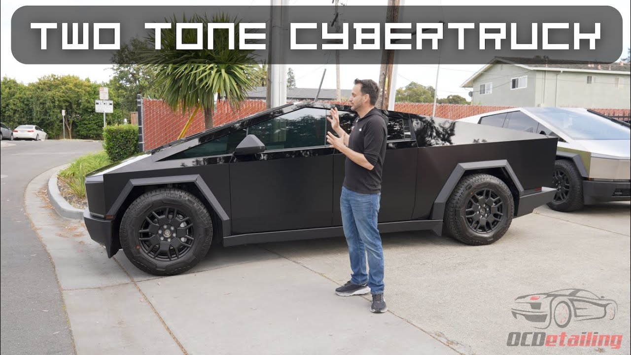Cybertruck - Two Tone in Matte and Gloss Black Paint Protection Film PPF