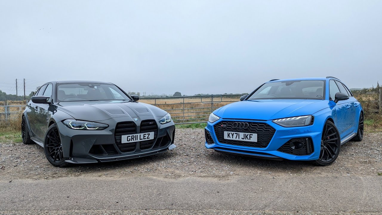 BMW M3 xDrive vs Audi RS 4 Avant Review 0-60 etc | 4K