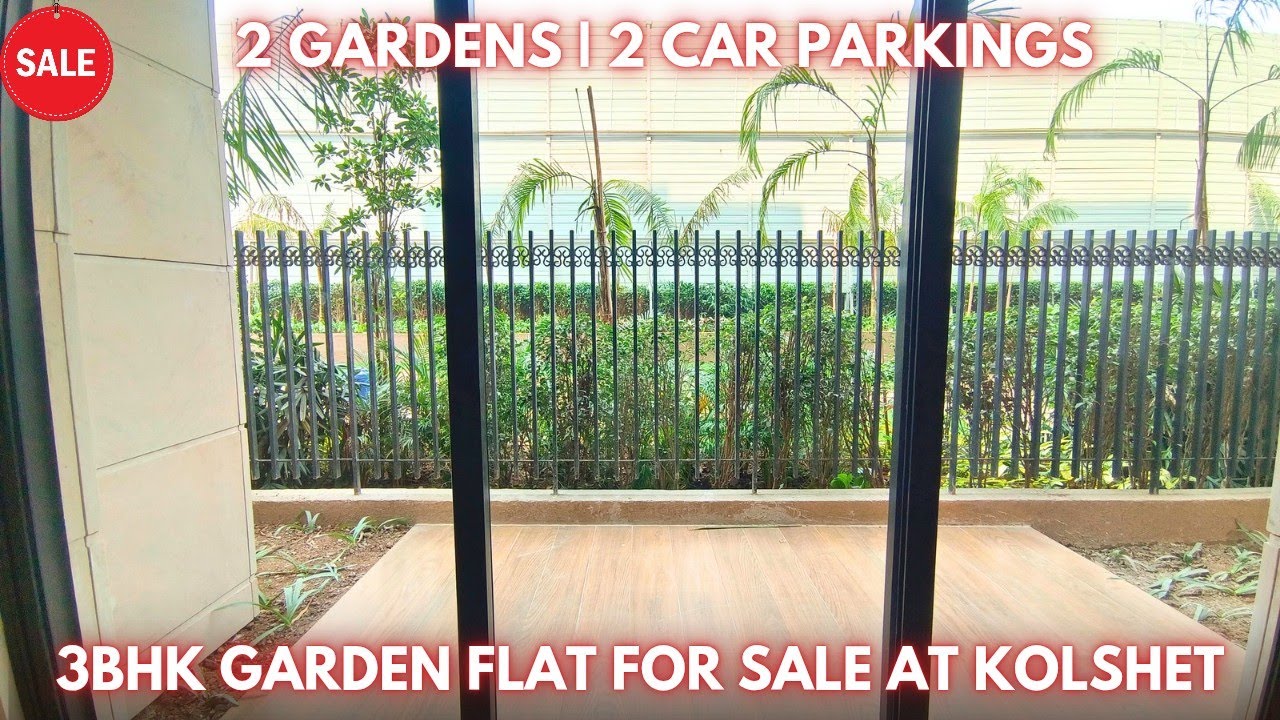 Ready 3BHK Garden Flat For Sale at Thane West  | Kolshet | Unused New Flat | 2 Gardens 