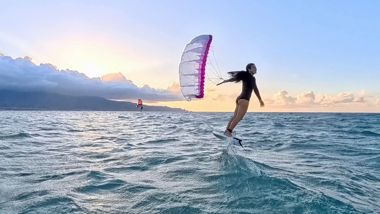 Parawing sunset session with Mona