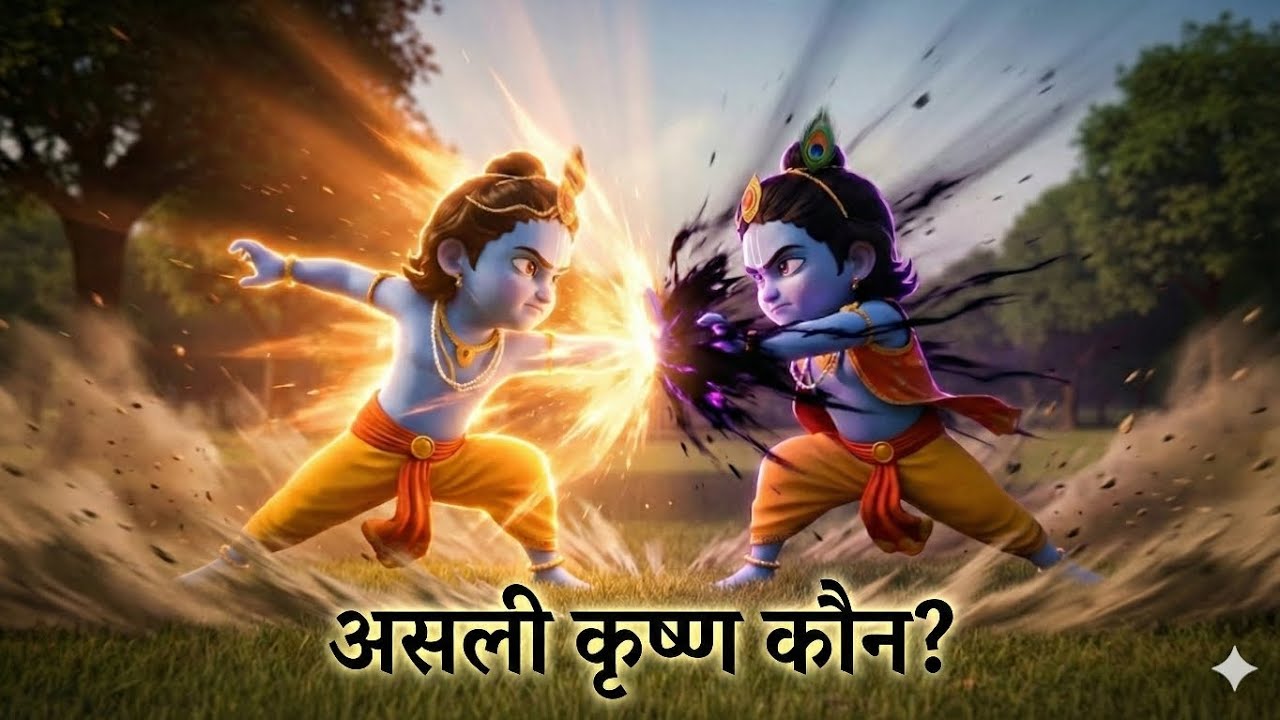 असली कृष्ण कौन? 😱 नकली कृष्ण का रहस्य |PART-2 Krishna vs Demon। #krishna #krishnaleela #krishnalove 