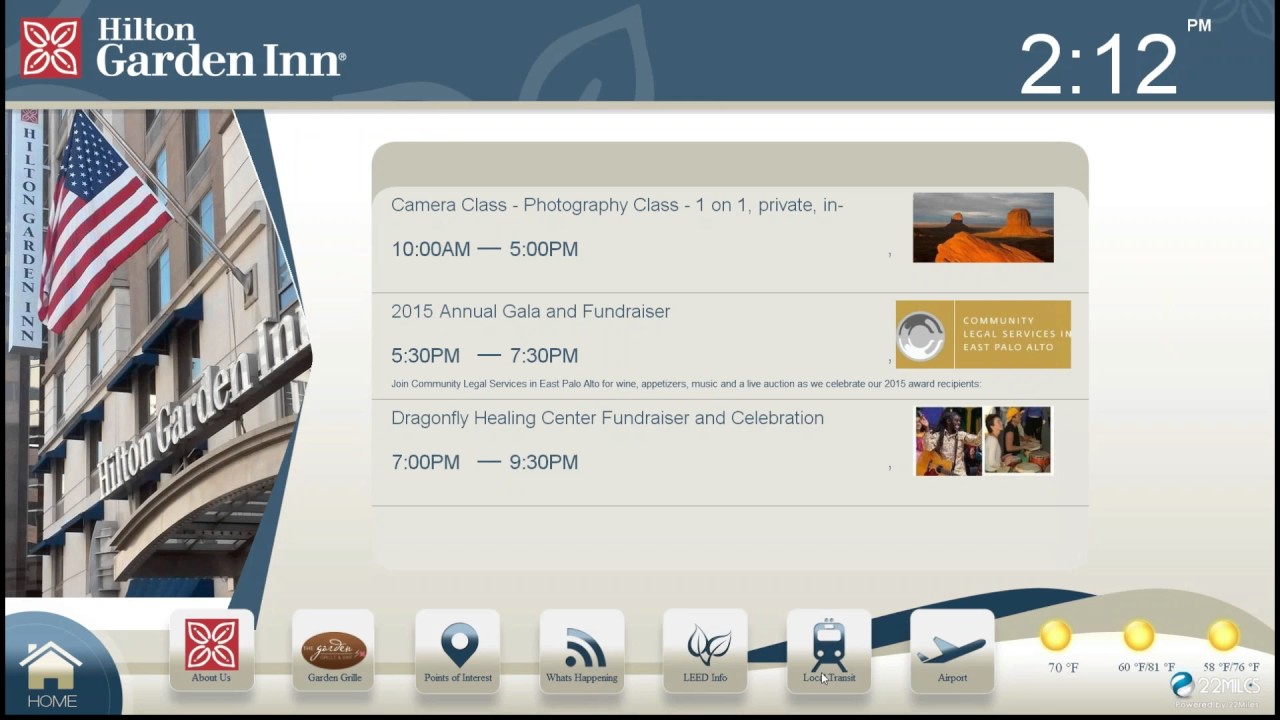 Touch Screen Hotel Lobby Concierge Example 2