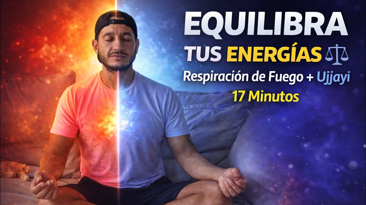 ¿Te Sientes Desbalanceado? ⚖️ Equilibra Tus Energías con Respiración de Fuego + Ujjayi (17 Minutos)