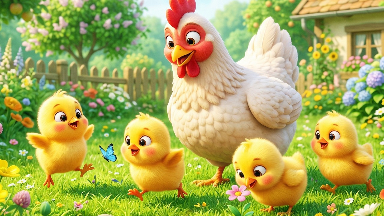 Đàn Gà Trong Sân 🔥 Gà Chưa Biết Gáy Là Con Gà Con - Nhạc Thiếu Nhi Vui Nhộn Sôi Động 4K