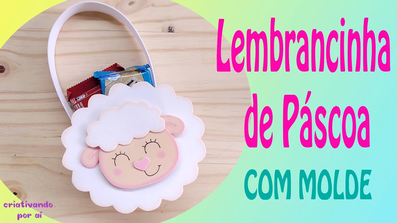Lembrancinha de Páscoa 2023🍫 I Sacolinha de Ovelha🐑 I Com Molde