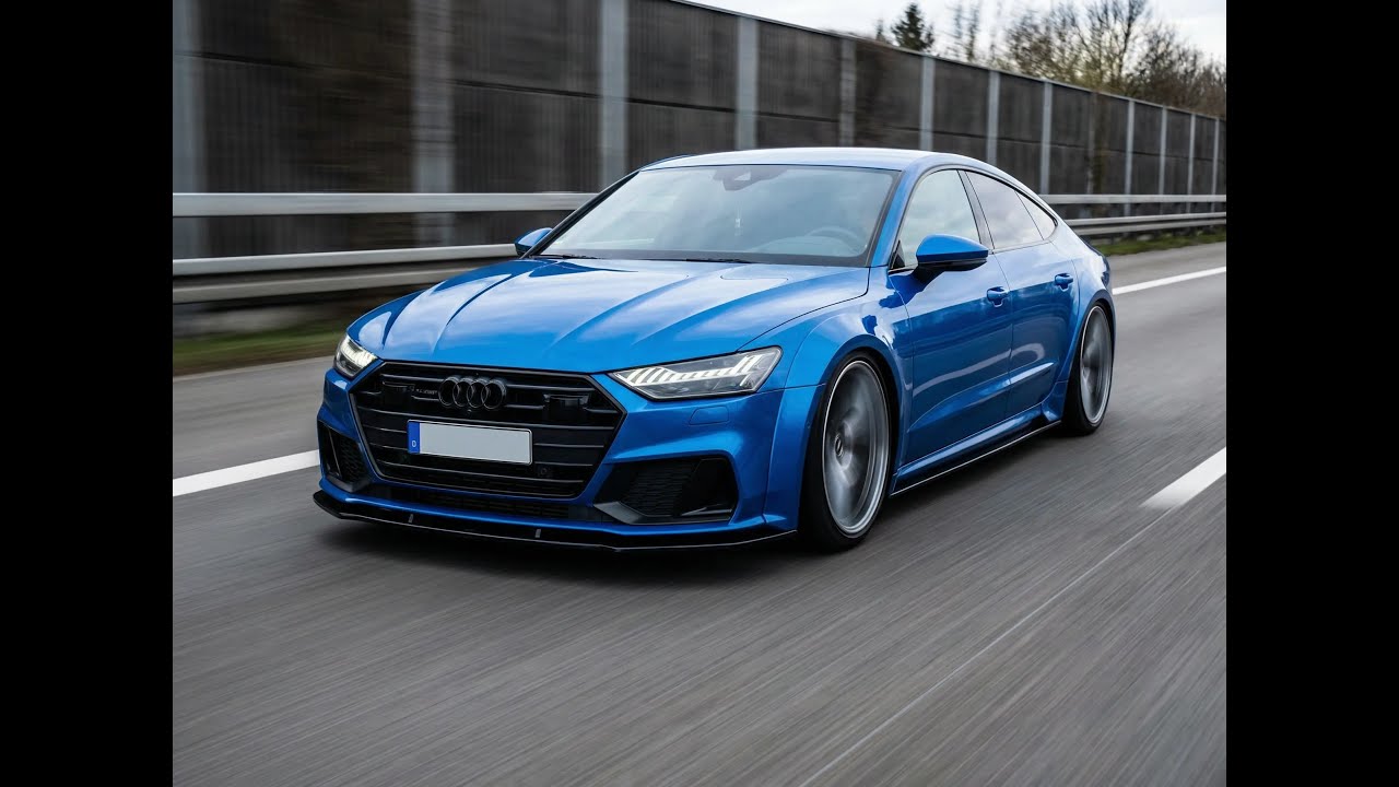 Audi A7 C8 50 TDI on german autobahn pov 4K Drive Race bmw