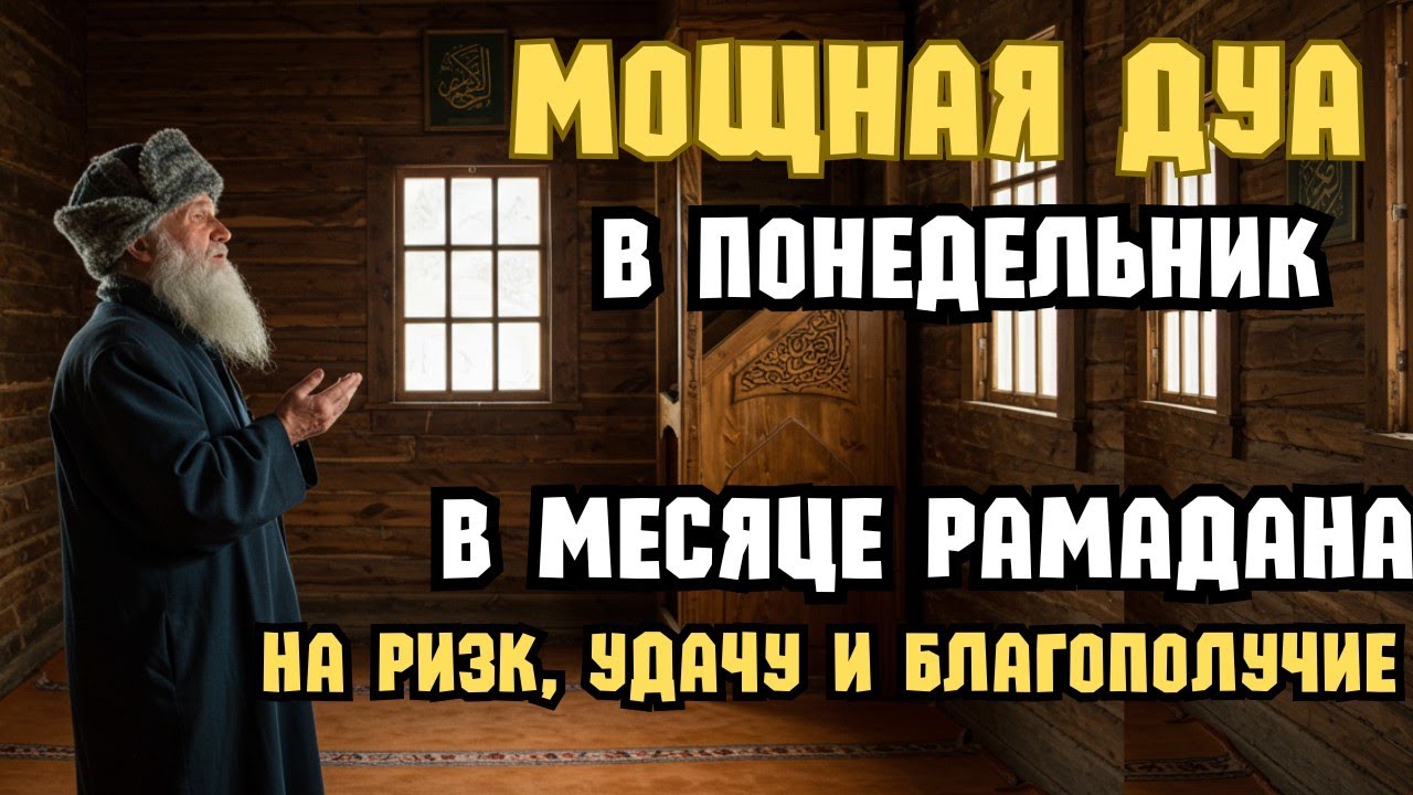 Мощная Дуа в Понедельник в Месяце Рамадан 🌙 На Ризк, Удачу и Благополучие
