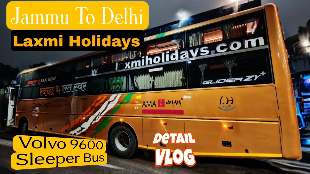 Jammu To Delhi! Luxury Volvo 9600 Sleeper🚍 With Onboard Drinks And Amenities 🥰🤔@Tra_vel_panda
