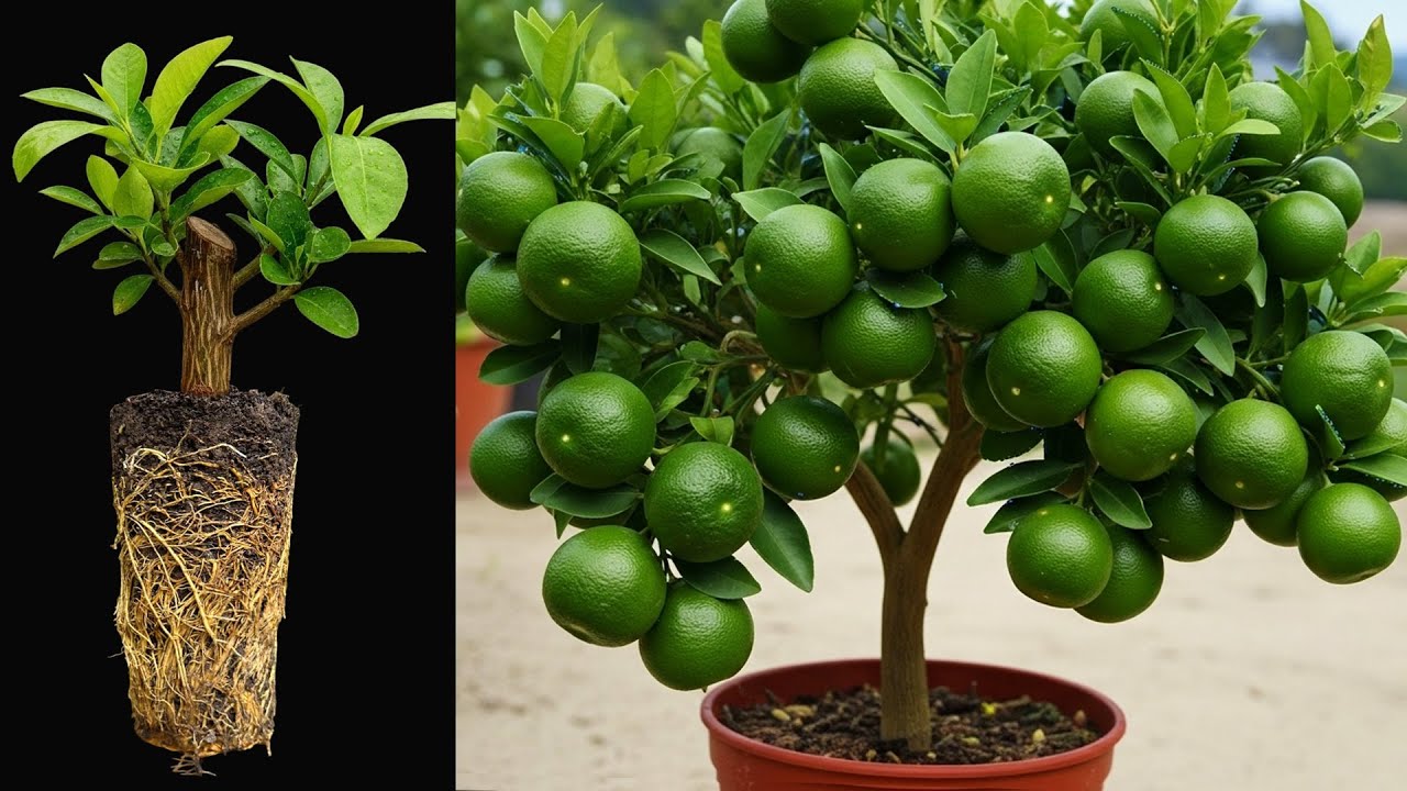 🍋‍🟩A great way to propagate your lime tree by air layering​ in 30 Days!