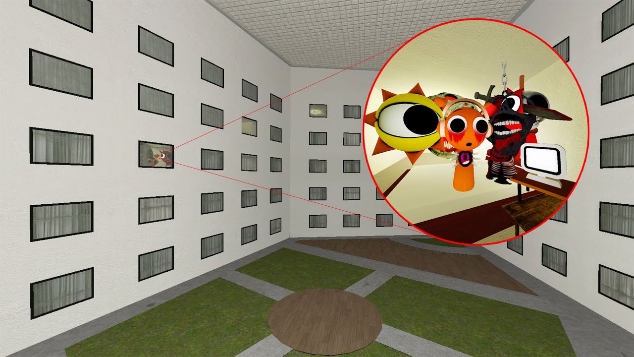 Sprunki Mr Tree & Mr Sun original phases and adventures in hotel ! #Garry'smod