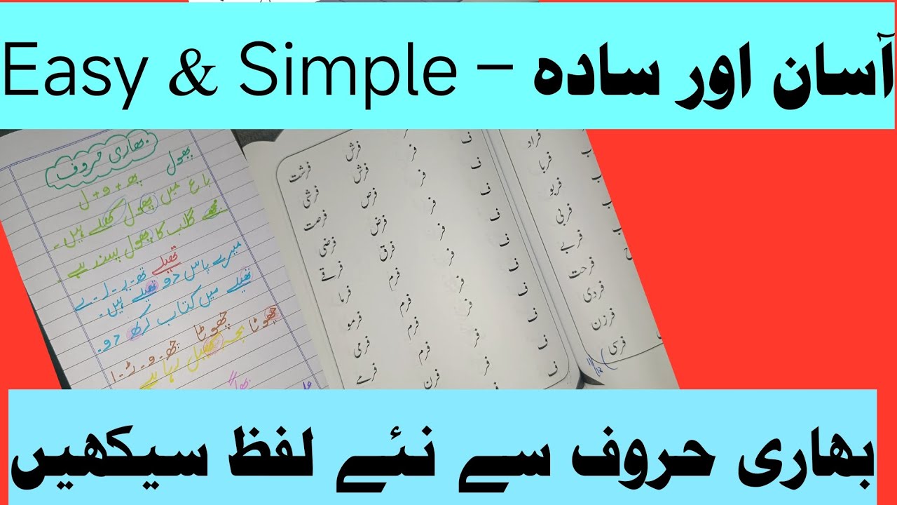 بھاری آوازوں والی پڑھائی: تین اور چار حرفی الفاظ .. sentence making 