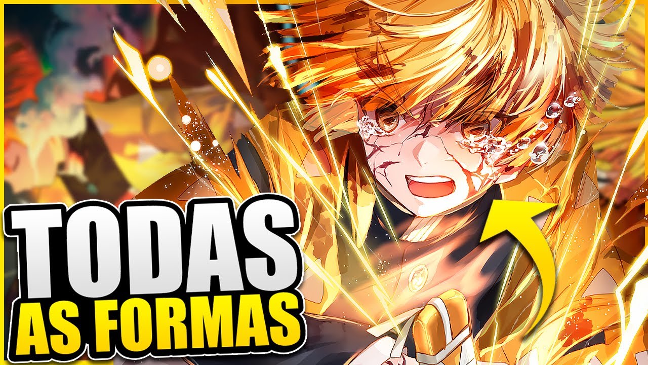 TODAS AS FORMAS / ATAQUES DA RESPIRAÇÃO DO TROVÃO DO ZENITSU KIMETSU NO YAIBA (demon slayer)