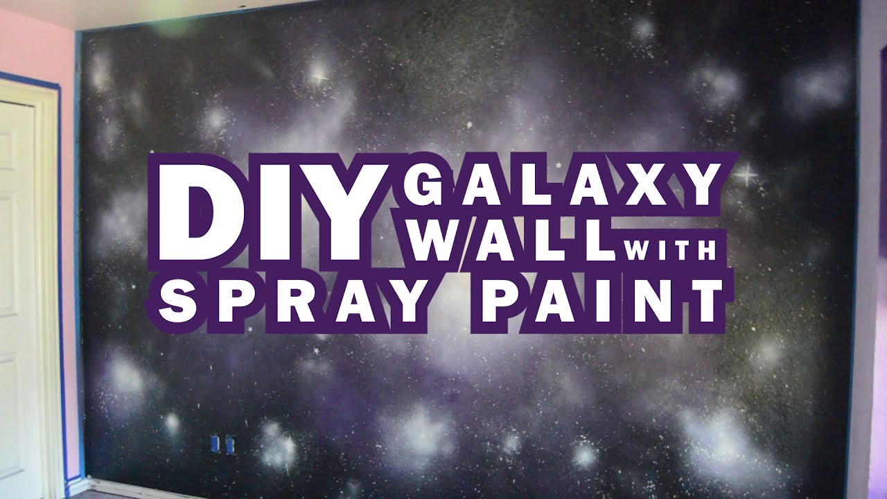DIY Galaxy Wall with Spray Paint