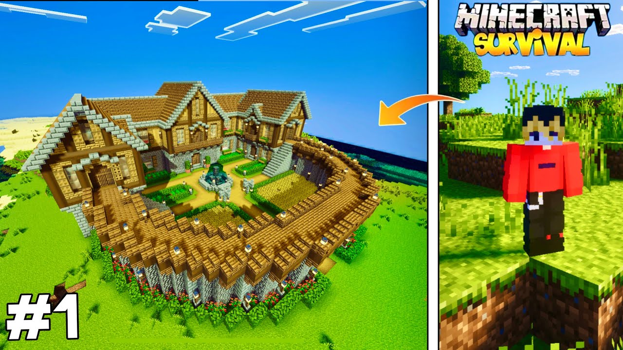 Minecraft PE Survival Series Ep 1 i Made Op Survival Base & Armour 